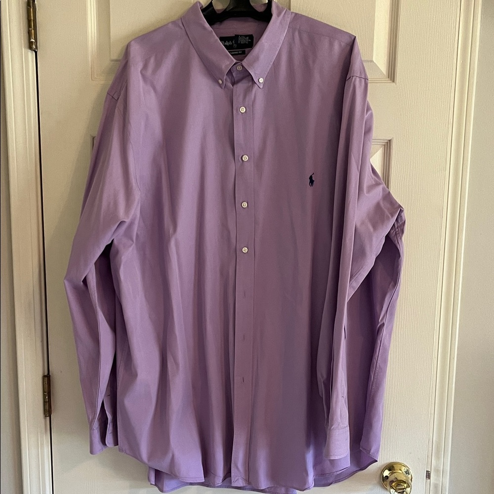 Ralph Lauren Men's Lavender Button Down Shirt - Picture 3 of 4